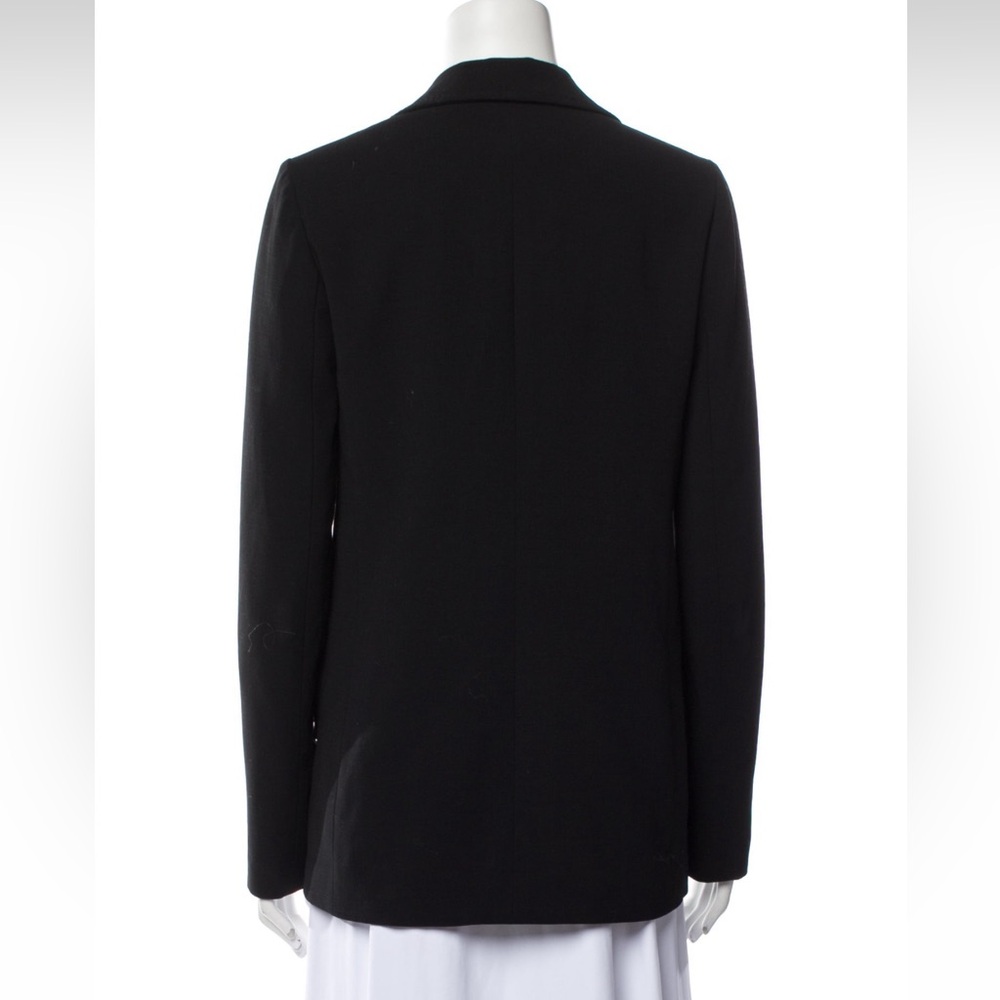 Max Mara Virgin Wool Black Blazer Pointed Collar Button Closure - Picture 3 of 14